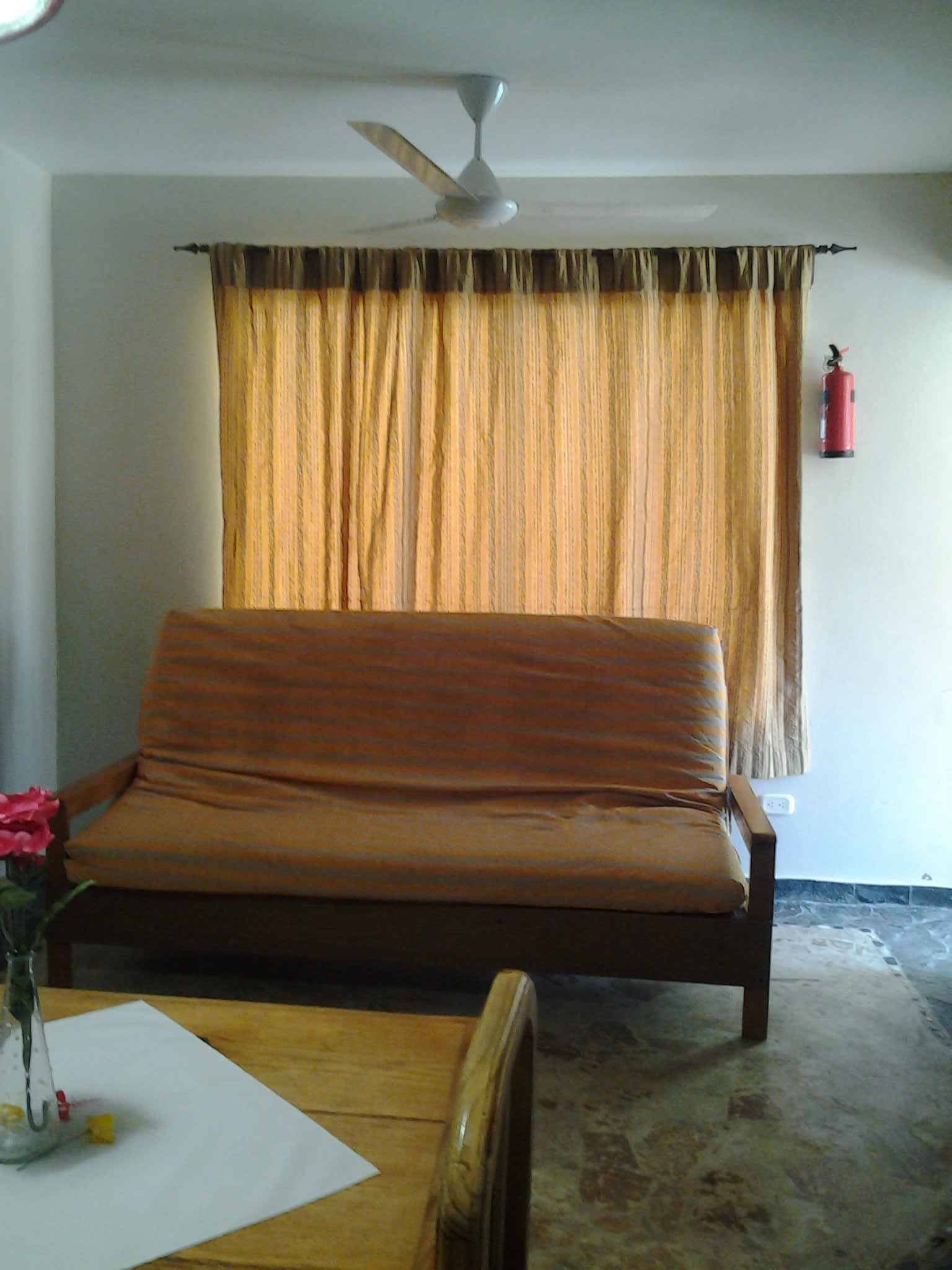 Apartment living room with a sofa bed